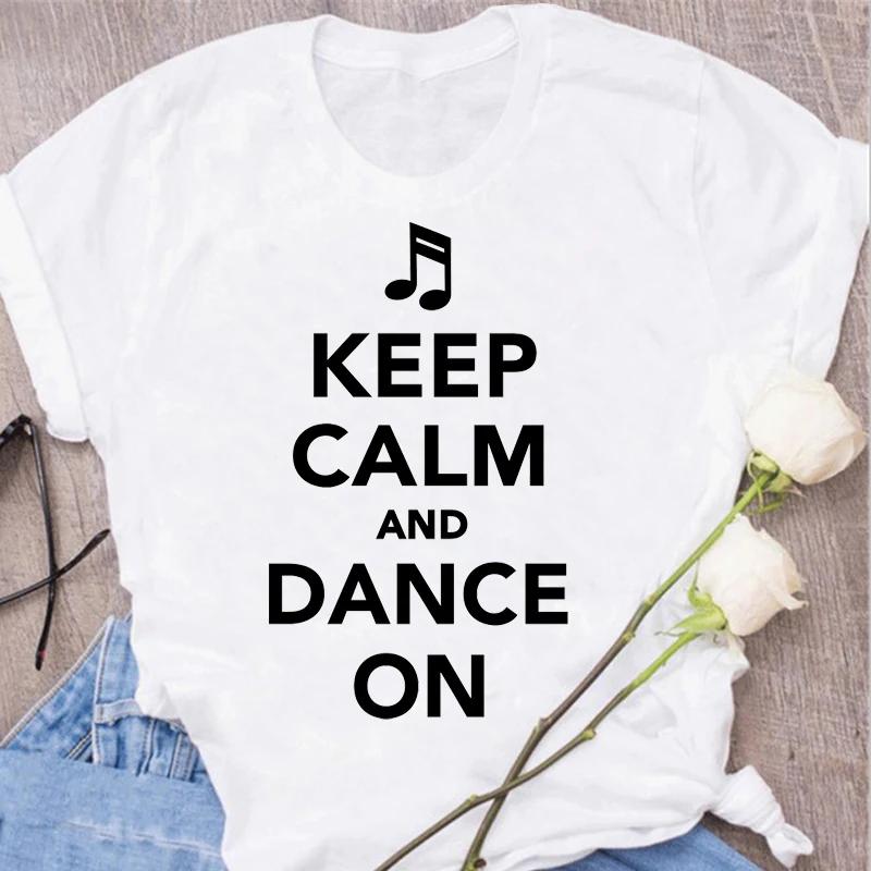 Nové Harajuku Funny Music Note Art Tričko Móda Ženy Tričko Hudební topy Krátké rukávy Černé Tričko Dámské Neformální Trička Top