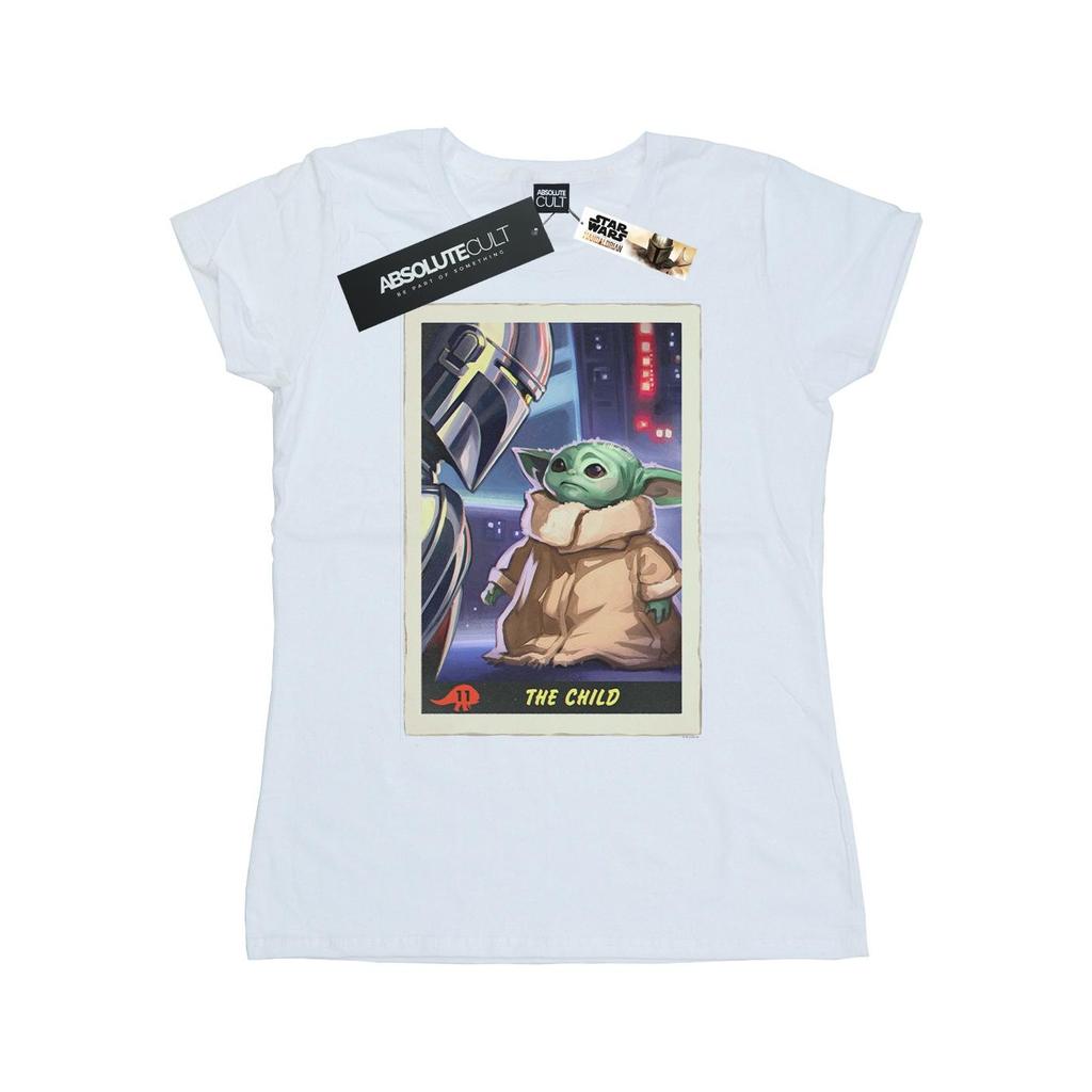 Star Wars Womens/Ladies The Mandalorian The Child Card Cotton T-Shirt