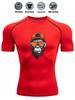 Men's Slim Fit Compression Shirt Quick Dry Breathable Gym Running Funny Animal Print Activewear