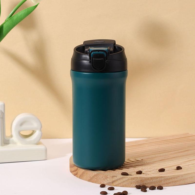 600ml Stainless Steel Thermal Coffee Mug With Straw Thermos Mug Leak Proof Portable Travel Thermal Cup Water Bottle