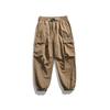 Multi-pocket Overalls Men's High-end Sense Ruffian Handsome Trendy Pants Men's Loose Casual Men's Trousers Tied Feet Men's Clothing