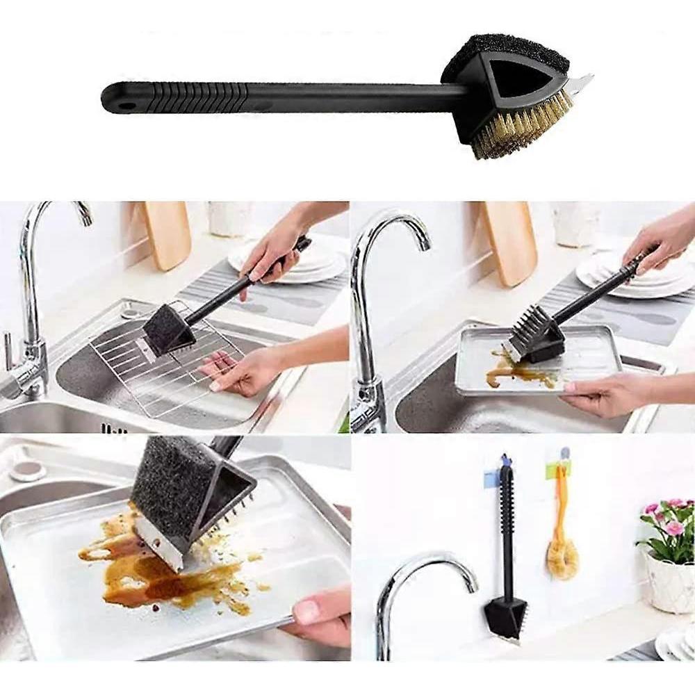 Grill Oven Grill Kitchen Metal Wire Cleaning Brush Grill Cleaning Brush 2 Pieces Grill Bristle Clean