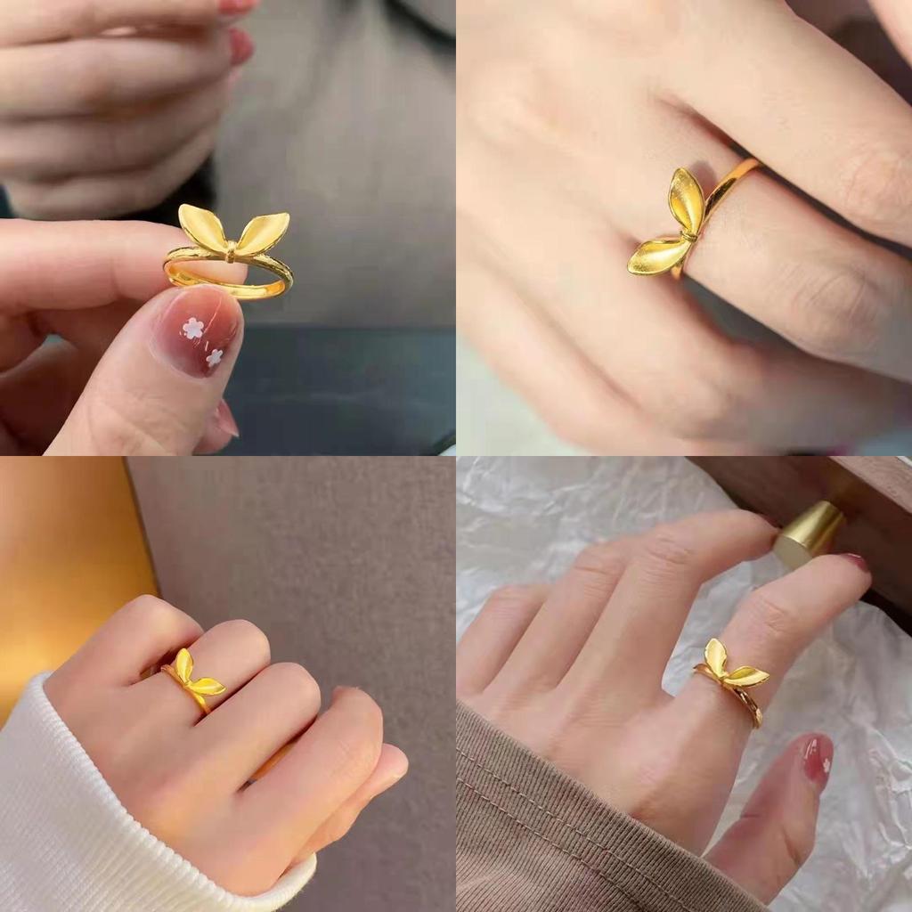 Beautifully Designed Rabbit Ear Ring Made Of Gold Plated Brass Ideal For Women