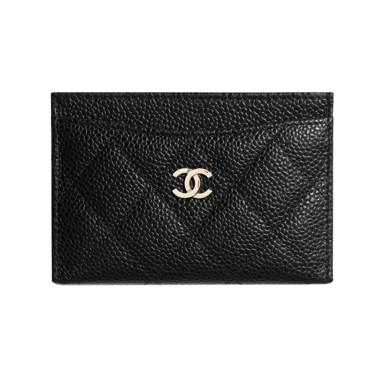 

Chanel стьобаний тримач для карток зі золотою пряжкою, двосторонній слот для карток, шкіра кав яр, унісекс, чорний AP0213-Y01864-C3906 Gift Set(Basic Set+Box+Shopping Bag)