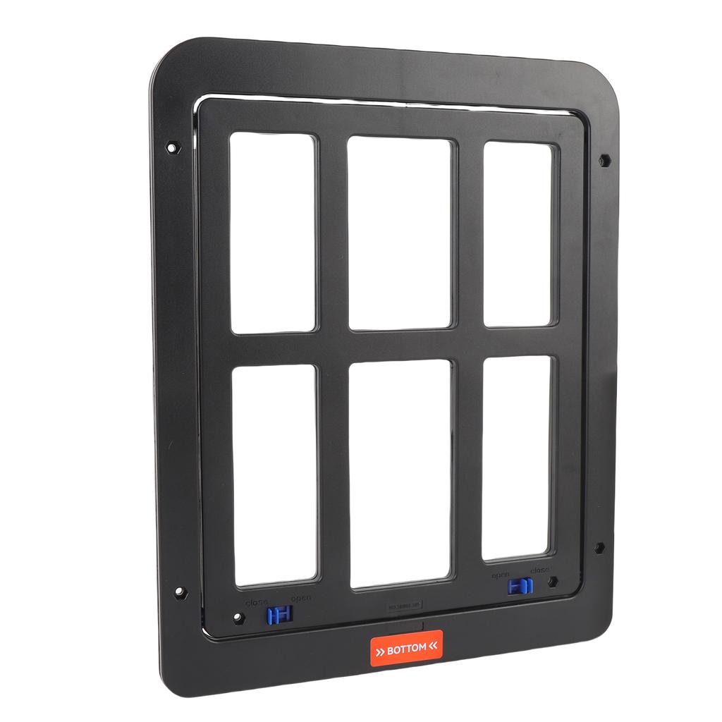 Dog Screen Door Plastic Easy Access Enhanced Ventilation Multifunctional Pet Screen Door Black