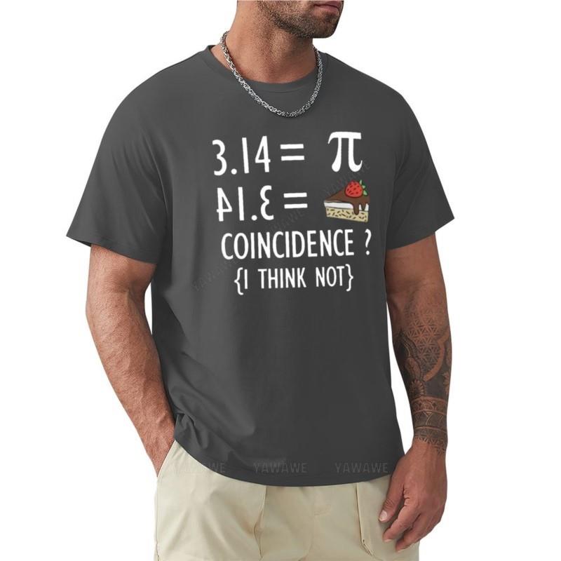 Funny Math T Shirt GiftsPi Number and Pie Coincidence I Think Not for Women Men TShirt Boys White T Shirts Mens Clothing