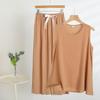 Chic 2025 Summer Women's Cotton-Silk Tank and Long Pants Set