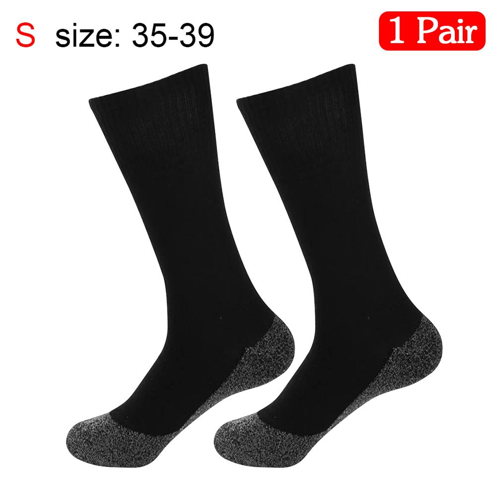 1/2Pairs Thermal Heated Socks Winter Self-Heating Socks Soft Elastic Thicken Anti-Slip Socks For Women Men Outdoor Ski Tube Sock