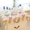 High-End Embroider Bedroom Nightstand Cover Fabric Craft Cover Cloth Embroidered Idyllic European Dust Towel Tablecloth Tablecloth Square Towel