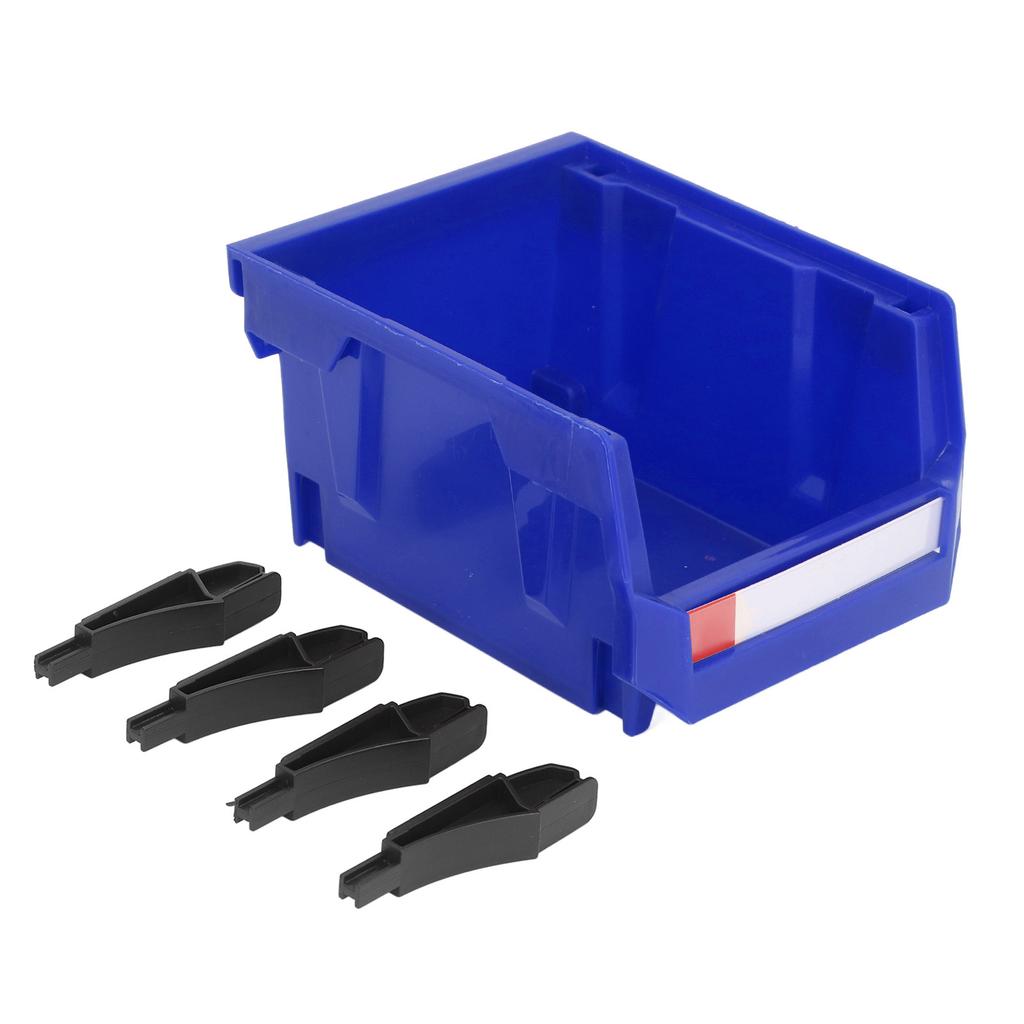 Teilelagerregal Wandmontiert Stapelbar Werkzeugkasten für die Werkstatt Schraubenorganisator Verdickt Schräge Öffnung Kombinationstyp Blau