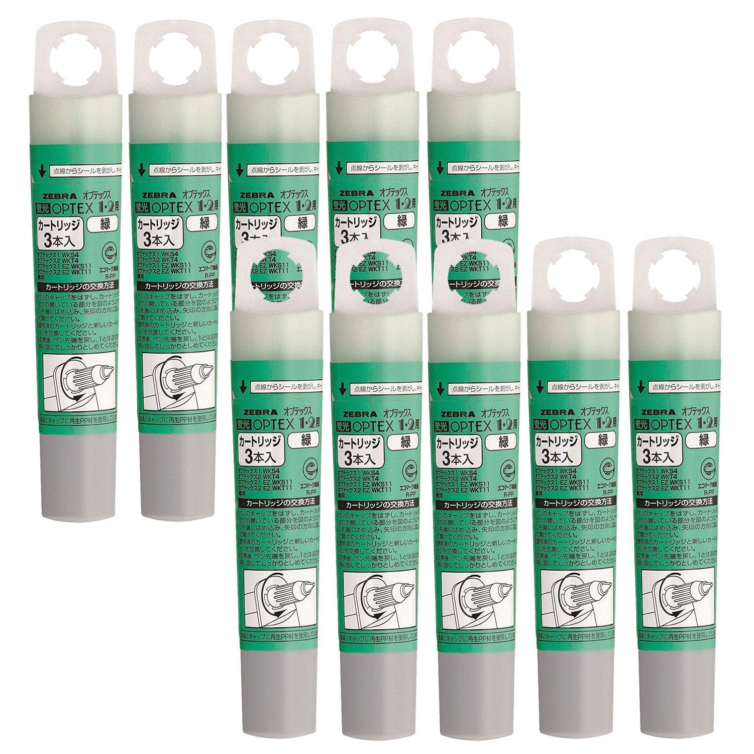

Zebra Highlighter Optex Cartridge Green 3 x 10 1/2 B-RWK8-G