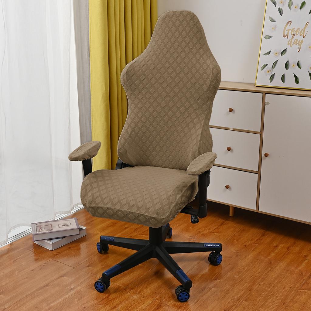 4pcs/set Jacquard Gaming Chair Cover Universal Elastic Office Computer Chair Cover Racing Game Chair Cover with Armrest Cover