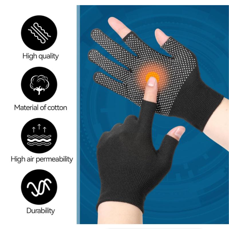 Work Gloves Nylon Dotted Lightweight Breathable Durable Anti Slip Wear Resistant Outdoor Cycling Fishing Camping Safety Gloves