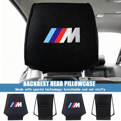 Car Logo Headrest Cover Seat Head Pillow Neck Headrest Stying For M 1 3 4 5 6 7 Series X1 X3 X4 X5 G20 G38 F48 E36 E39