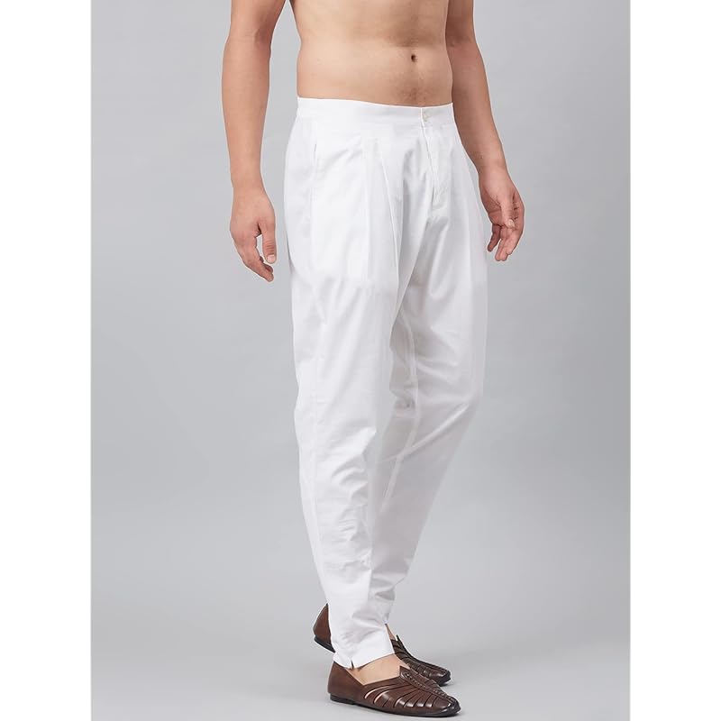 See Designs Men s White Solid Trouser Style Pyjamas - SDPJ104L (L) L белый