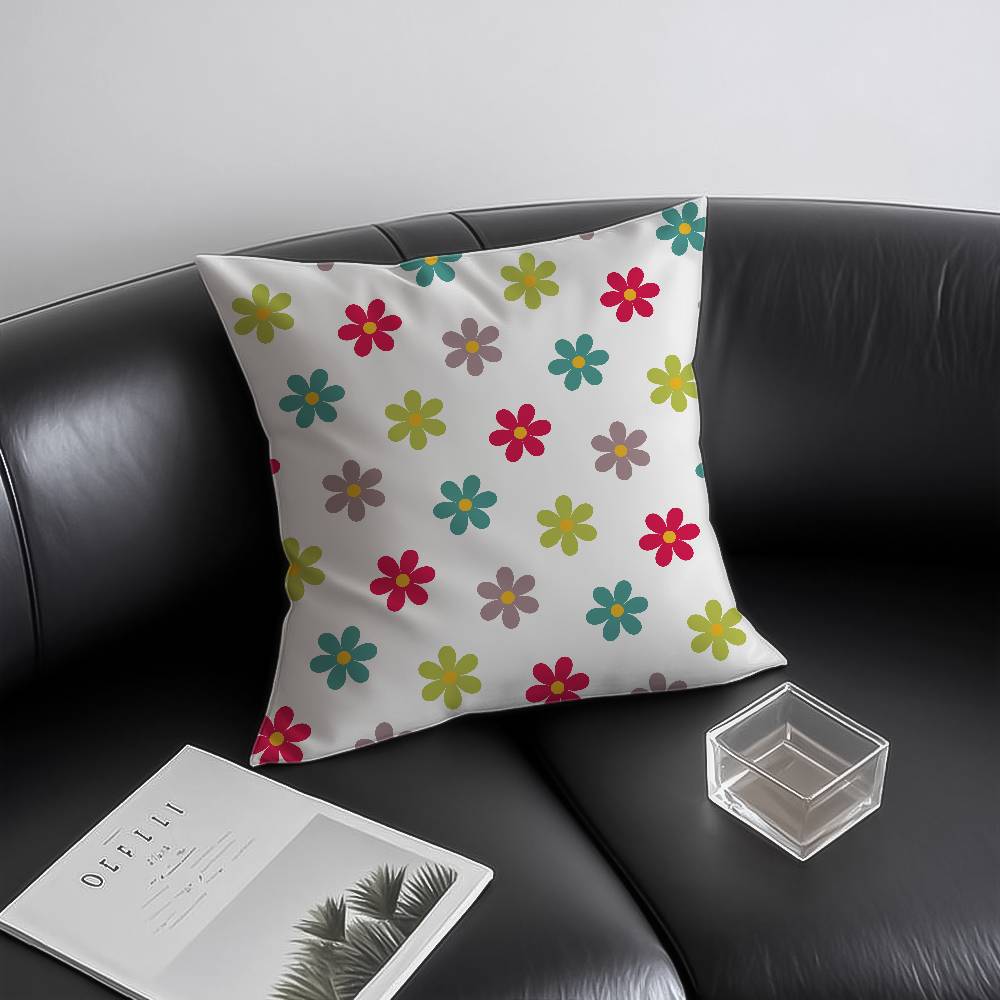 Spring and Summer Floral Pillow Case Anti-dustmite Invisible Zipper Sofa Bed