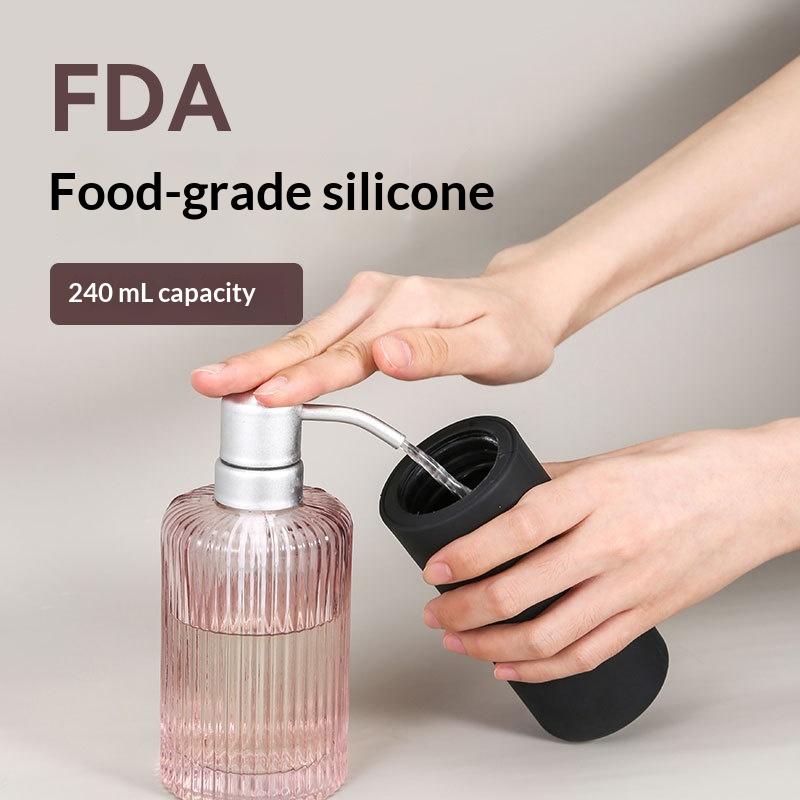 1Pcs Dish Washing Liquid Squeeze Dispenser Kitchen Sink Soap Dispenser Silicone Hand Soap Shower Gel Travel Storage Bottle