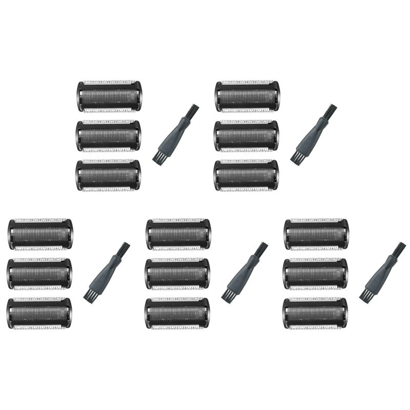 

ABJI-15 Pack Shaver Head Replacement Trimmer For Bodygroom BG 2026 - 2040 S11 YSS2 YSS3 Series With Brush