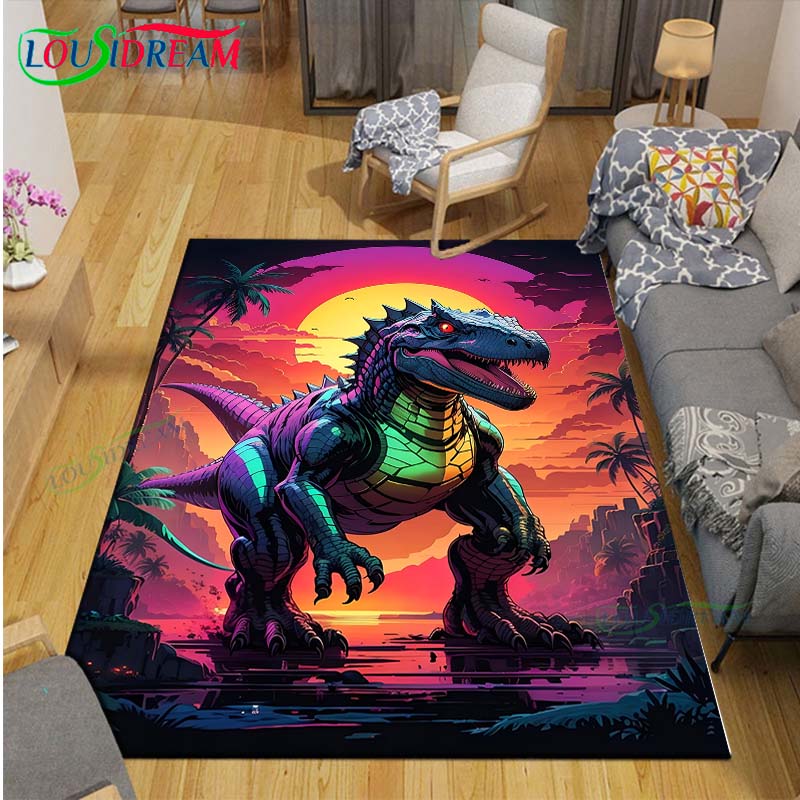 Dinosaur J-Jurassic Park Carpet Room Decor Floor Mats Bedroom Yoga Mat Photography Props Area Rug Birthday Gift Outdoor Rug