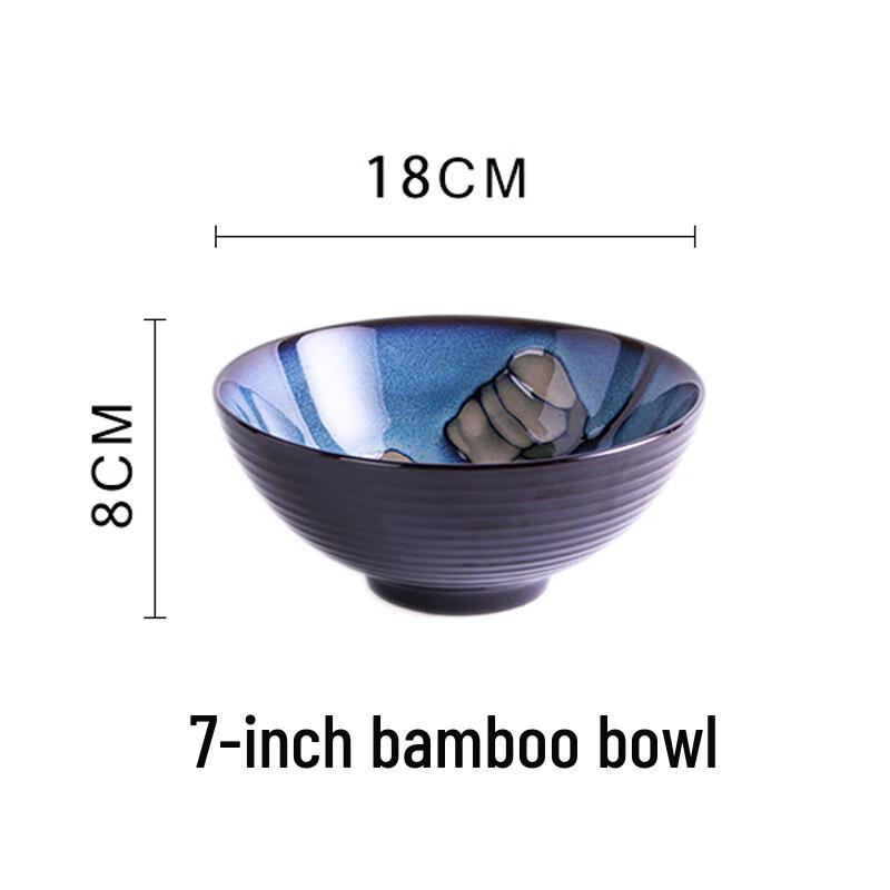 

ZISIZ Magnolia Flower Underglaze 7-inch Soup/Noodle Bowl