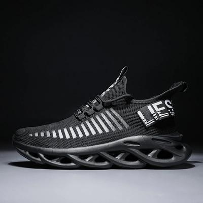 Größe 38-46 Plateau Herren Schwarze Sneaker Flexibel Atmungsaktiv Herren Laufschuhe Leicht Bequem Rutschfest Unisex Sneaker