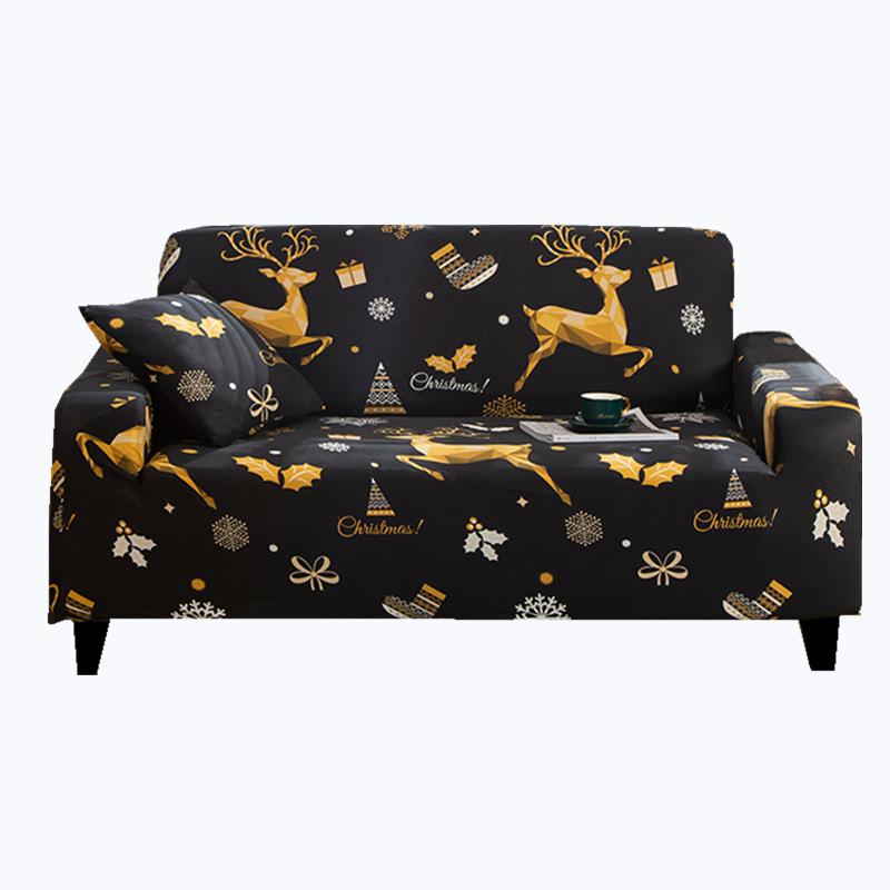 Narzuta na sofę All-inclusive antypoślizgowa elastyczna narzuta na sofę Cztery pory roku uniwersalny nadruk narzuta na sofę pełna tkanina narzuta na sofę