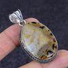 Montana Agate Gemstone Handmade 925 Sterling Silver Jewelry Pendant 2.17" P9I50