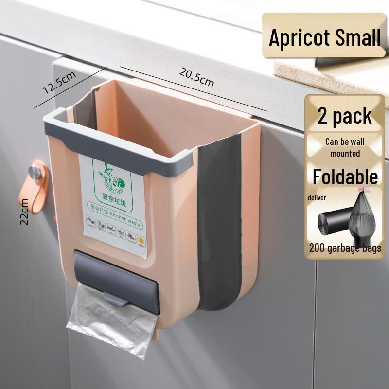 Wall-Mounted Foldable Kitchen & Bathroom Trash Bin