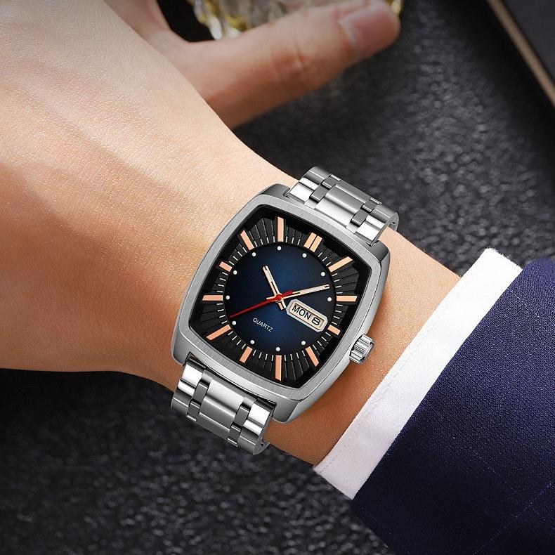 Mens Watches Quartz Movement Waterproof Wristwatches Date Week Display Male Clock