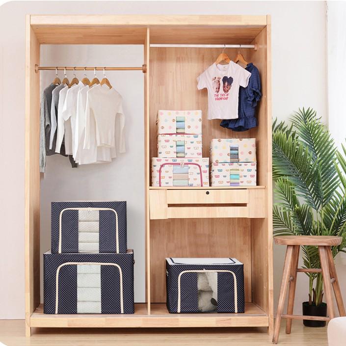 Cutie de depozitare impermeabilă din pânză Oxford cu cadru de oțel și design pliabil transparent pentru dulap, mașină sau depozitarea pilotei.