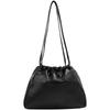 Vintage Casual Commuter Pleated Drawstring Cloud Bag Women Shoulder Bag Space-Black 4K3027G-BAE