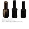3Pcs Electric Drill Bits Lightweight 3D Printed Black Matte Finish Multi-Size Electric Drill Accessories DIY Tools