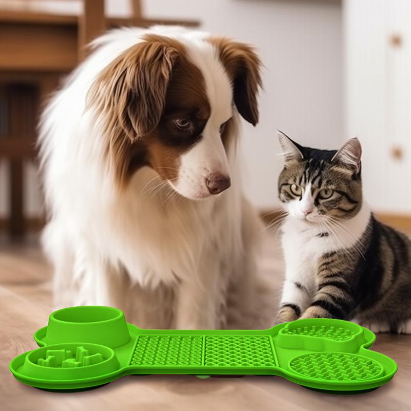 New Silicone Pet Licking Mat Pet Plate Dog Licking Mat Dog Slow Food Mat Suction Cup Slow Food Mat