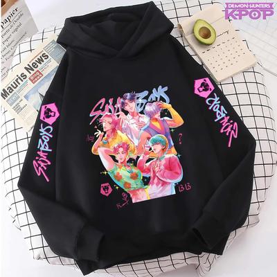 Autumn Winter KPop Demon Hunters Print Children's Hoodie Fashion Casual Sweatshirt Kids Sportswear Girls Clothes Hooded Pullover