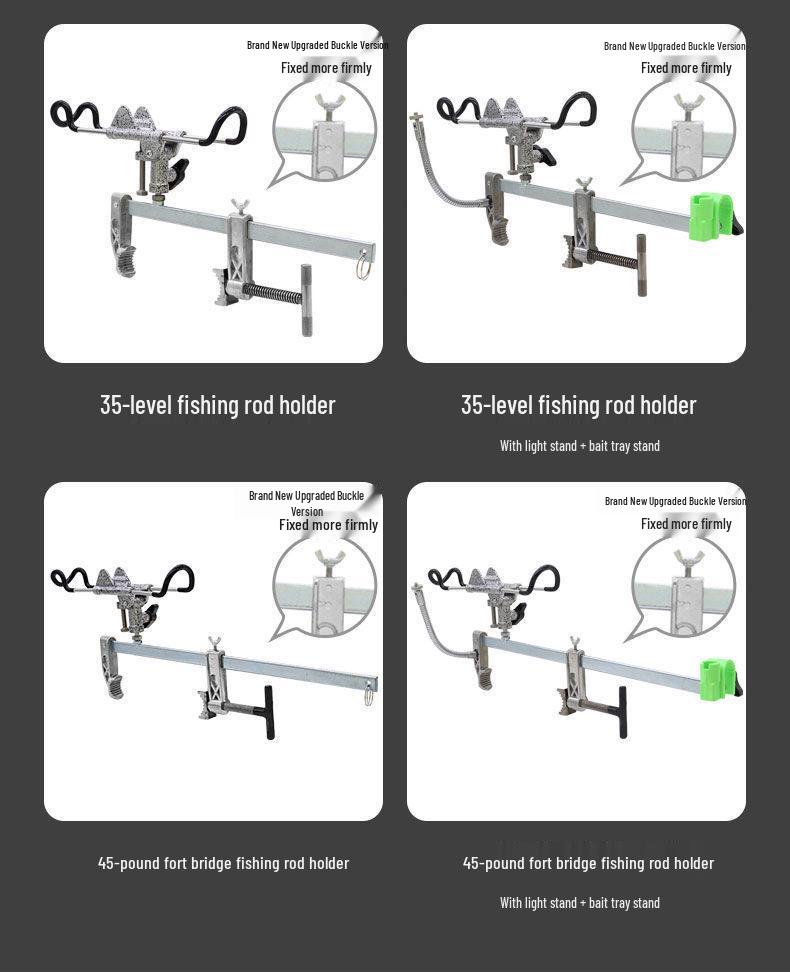 Multi-Functional Fishing Rod Holder for Ice, Boat, and Raft Fishing