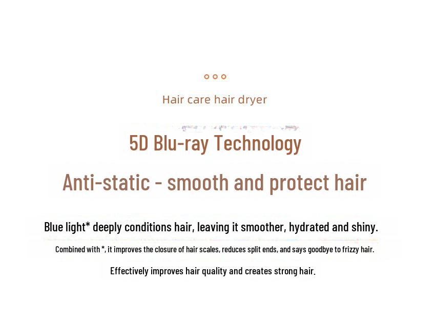 Folding Hair Dryer with Blue Light - Portable, Hot/Cold Settings, Ideal for Home, Salon, Dorm Use
