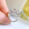 Anillo de Moissanita Color D para Mujer: Elegante Plata de Ley 925, Diseño Versátil de Alta Gama