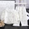 The New Girls' Loungewear Set Is Loose and Thin, Breathable Pajamas, Lace Nine-point Pants, and a Two-piece Set Is Available.