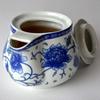 Teapot 500ml Blue White Peony Flower Porcelain Kettle Stainless Infuser Mudan Flower 500ml