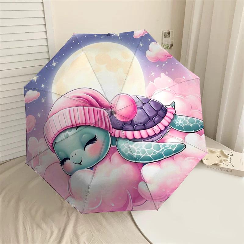 

1PC turtle moon Umbrella-8-Rib Reinforced, Automatic Open, Lightweight & Durable, Fashion Accessory for Outdoor, H0378
