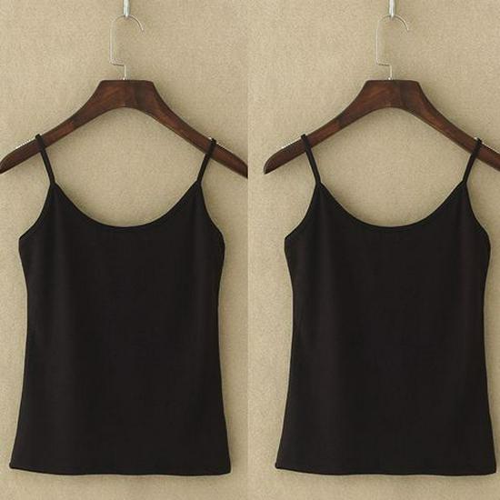 Women's Solid Color Slim Fit Camisole - Anti-Exposure Base Layer (1-2 Pieces) for Inner or Outer Wear