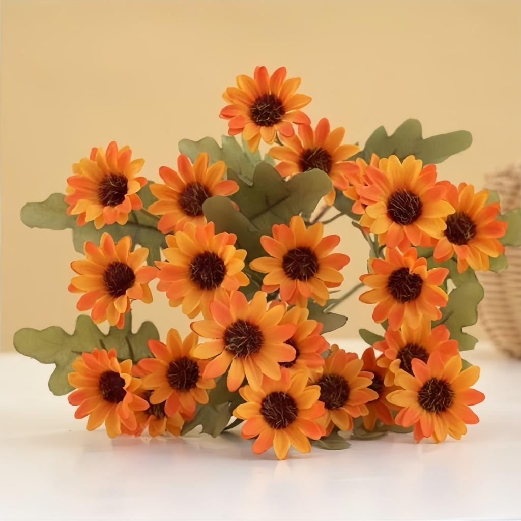 1/3PCS Artificial Silk Gerbera Daisy Flowers Bulk Realistic Fake Floral- for Outdoor Home Indoor Garden Porch -Decor