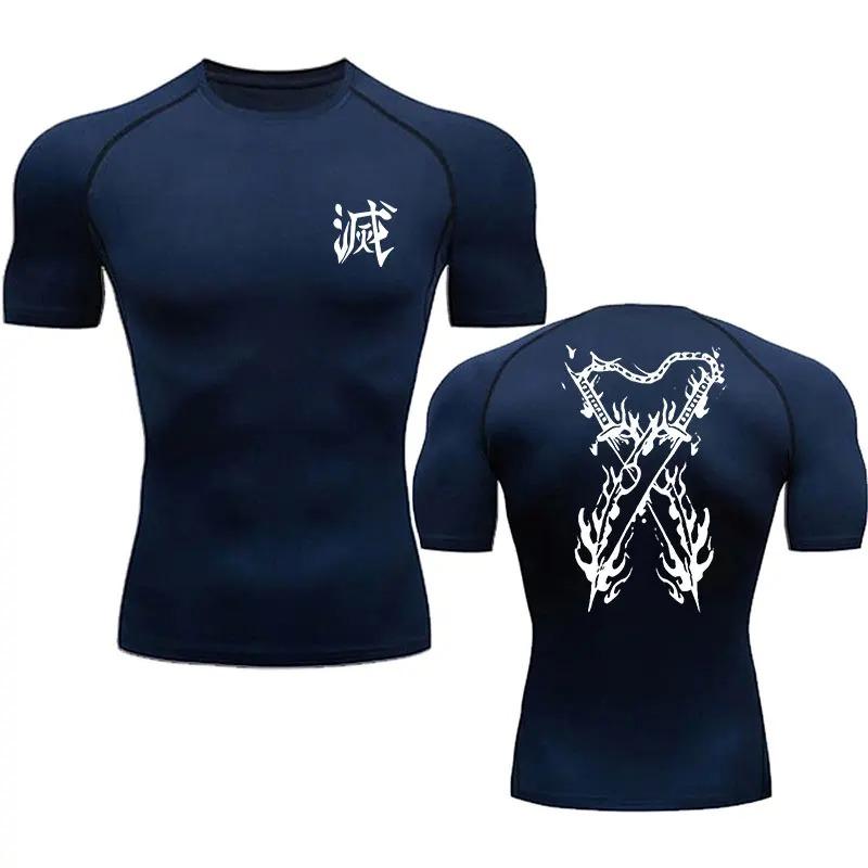 Men's Running Compression T-shirt Short Sleeve Sportswear Gym Fitness Summer Sweatshirt Sweat Absorbing Jogging Comfortable Tight Tops