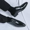 Fashion 2025 New Men Dress Handmade Shoes PU Leather Male Oxford Italian Classic Vintage Lace-up Men's Brogue Shoes Oxford Size 38-46