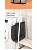 Portable Foldable Wall-Mounted Laundry Hamper: Large Capacity Mesh Basket for Bathroom Storage