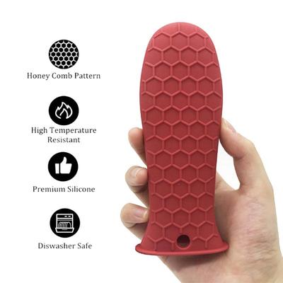 Silicone Handle Cover Honeycomb Hot Handle Holder Potholder For Cast Iron Skillets Pans Grip Sleeve Cover Pots Pans Handle Part