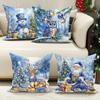 1pcs Christmas Pillows with Winter Scenes ,Suitable for Christmas Home Decoration Pillowcase, Without Pillow Core.