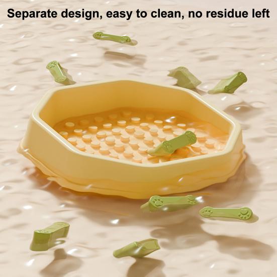 Pet Slow Feeder Bowl Adjustable Slow Feeder Non-slip Octagonal Pet Dish