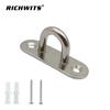 Stainless Steel Marine Eye Plate Hook with Pull Ring for Ceiling Fan or Sandbag - Heavy Duty Lifting 