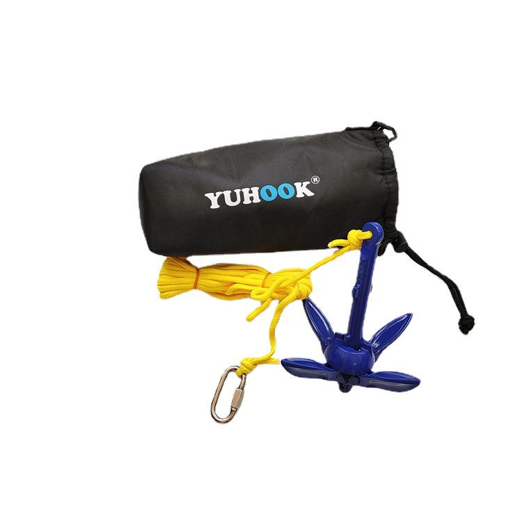 YUHOOK faltbarer Aluminiumanker für Schlauchboote, Beiboote, Kajaks, Sturzboote und Fischerboote.